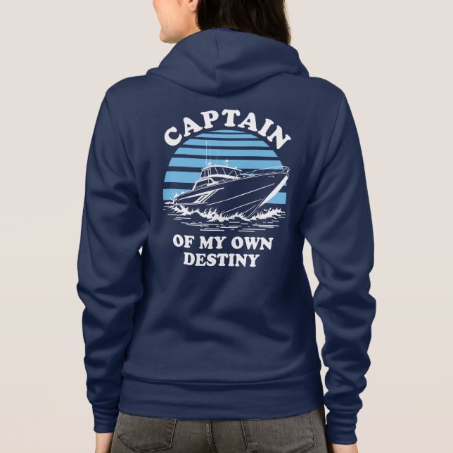 Sudadera Capitán De Mi Destino | Cita de barco (Reverso)