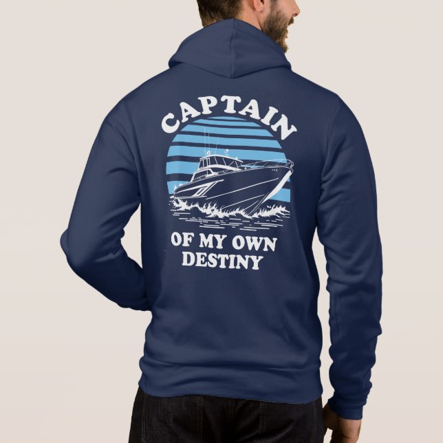 Sudadera Capitán De Mi Destino | Cita de barco (Reverso)