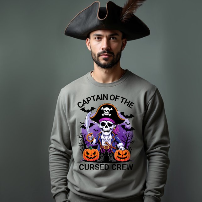 Sudadera Capitán de piratas de Halloween de la tripulación  (Subido por el creador)
