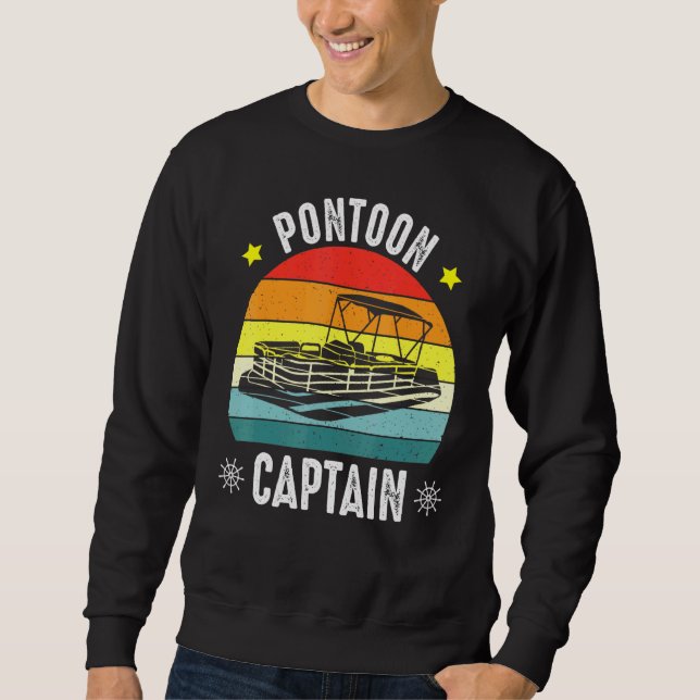 Sudadera Capitán de pontón en barco conjunto capitán (Anverso)