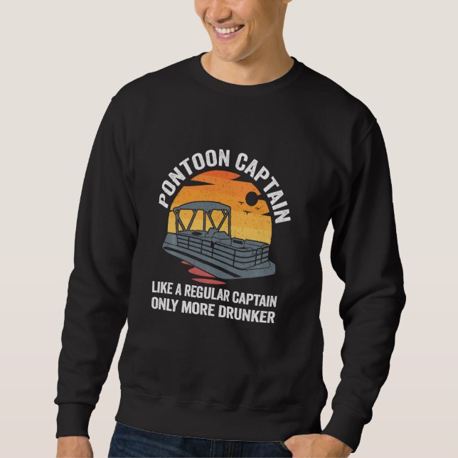 Sudadera Capitán De Pontón Gracioso Como Un Capitán Vinta (Anverso)