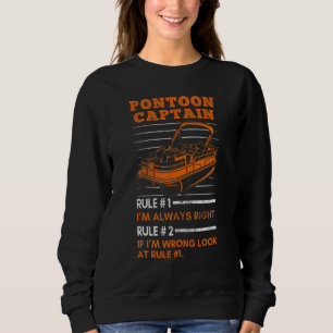 Sudadera Capitán de pontón siempre a la derecha Pontooning