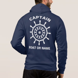 Sudadera Capitán del barco azul de la Marina Náutica Anchor