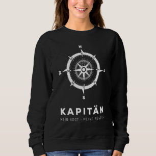 Sudadera Capitán del barco Mi compás de reglas