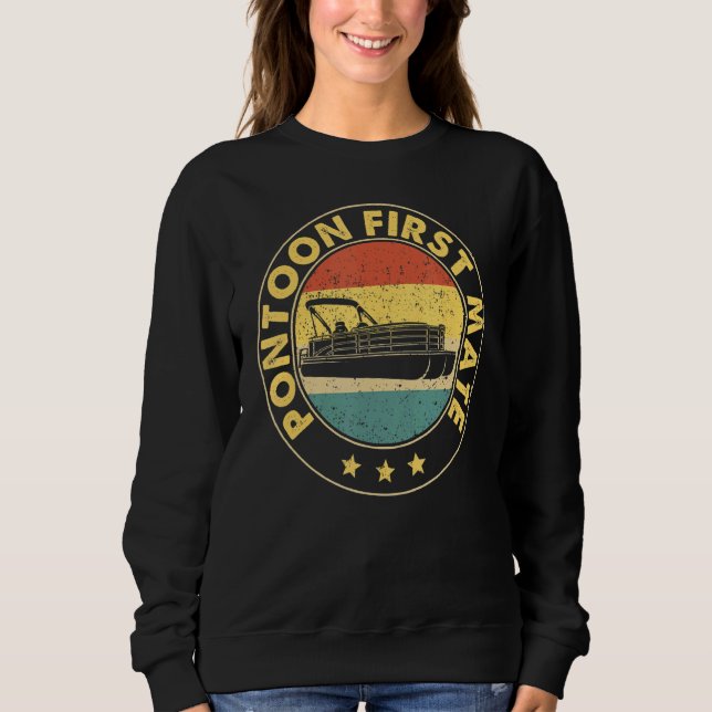Sudadera Capitán del barco Pontoon First Mate (Anverso)