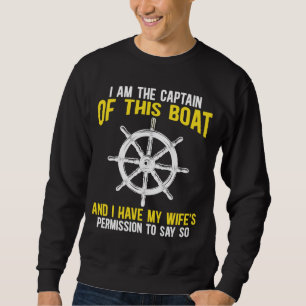 Sudadera Capitán del barco: Sailing Skipper Boat Humor