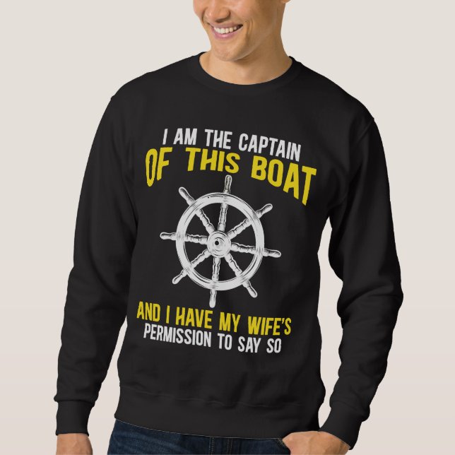 Sudadera Capitán del barco: Sailing Skipper Boat Humor (Anverso)