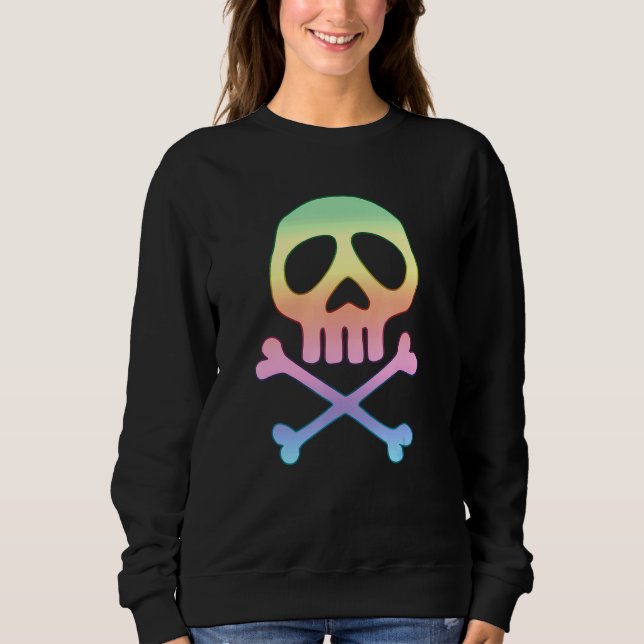 Sudadera Capitán del Pirata Skull Space Crossbone Halloween (Anverso)