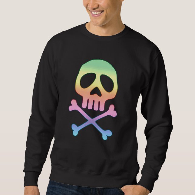 Sudadera Capitán del Pirata Skull Space Crossbone Halloween (Anverso)