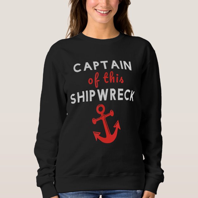 Sudadera Capitán En Bote De Este Anclaje De Barco De Buques (Anverso)