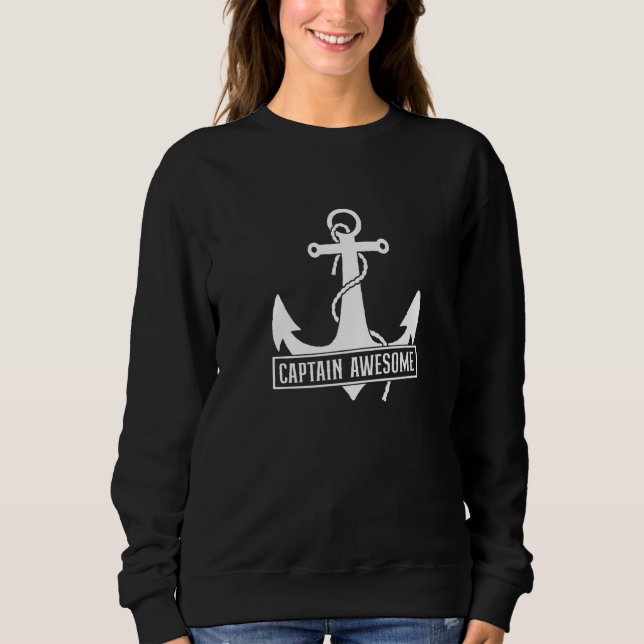 Sudadera Capitán Impresionante Barco de Vela Navegando Barc (Anverso)
