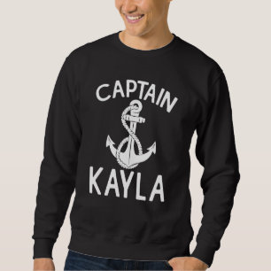 Sudadera Capitán Kayla Ancla de Yate Barco Embarcación Buqu