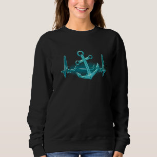 Sudadera Capitán Marinero Barco de Vela Barco Ancla Latido