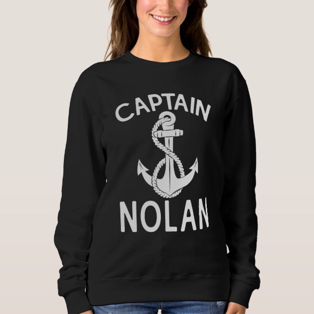 Sudadera Capitán Nolan Embarcación Barco Yate Ancla (Anverso)