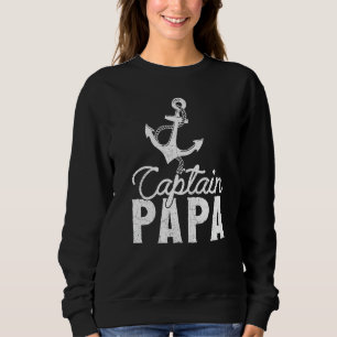 Sudadera Capitán Papá Ancla de barco Pontón Barco Embarcaci