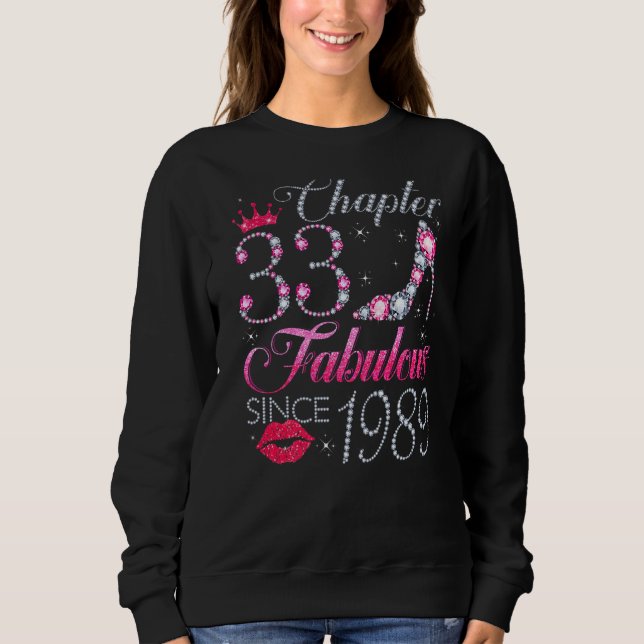 Sudadera Capítulo 33 Fabuloso Desde 1989 33er cumpleaños (Anverso)