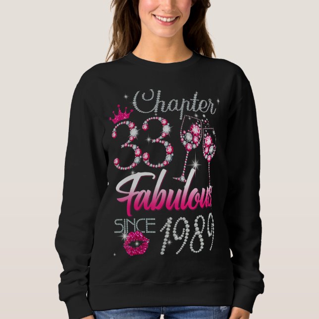 Sudadera Capítulo 33 Fabuloso para las mujeres desde 1989 3 (Anverso)