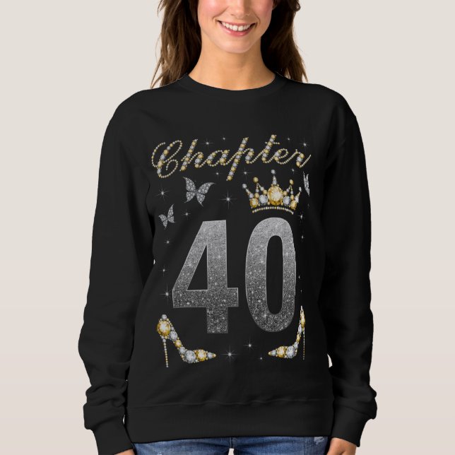 Sudadera Capítulo 40 años Mujer de 40 años Reina B-d (Anverso)