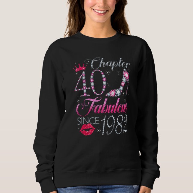 Sudadera Capítulo 40 Fabuloso Desde 1982 40º cumpleaños (Anverso)