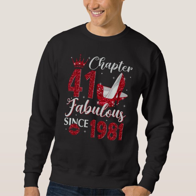 Sudadera Capítulo 41 Fabuloso Desde 1981 41º Cumpleaños Par (Anverso)