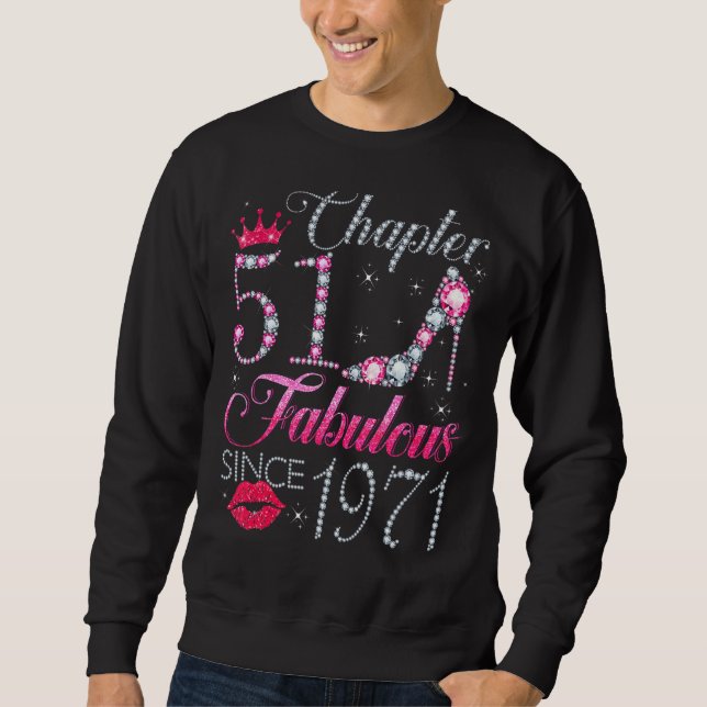 Sudadera Capítulo 51 Fabuloso Desde 1971 51º Cumpleaños Par (Anverso)