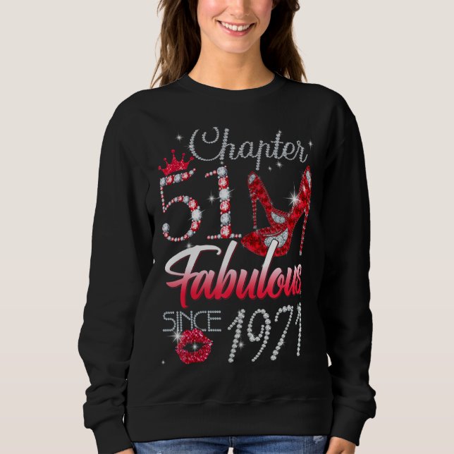 Sudadera Capítulo 51 Fabuloso para las mujeres desde 1971 (Anverso)