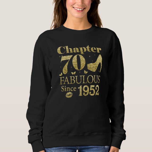 Sudadera Capítulo 70 Fabuloso Desde 1952 70º Cumpleaños Par (Anverso)