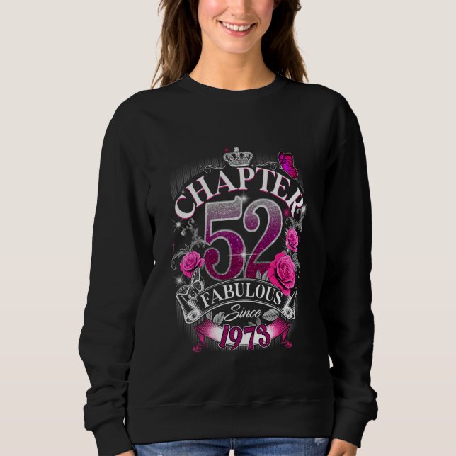 Sudadera Capítulo de mujeres 52 fabuloso desde 1973 cumplea (Anverso)