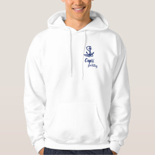 Sudadera Capri Yachor Azul Anchor Marítimo Estilo Blanco