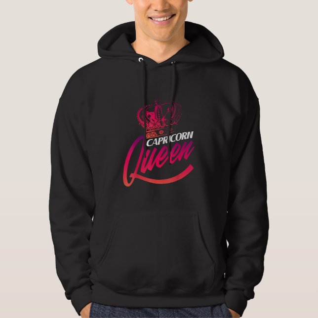 Sudadera Capricorn Queen Astrology Constellation Birth Sign (Anverso)