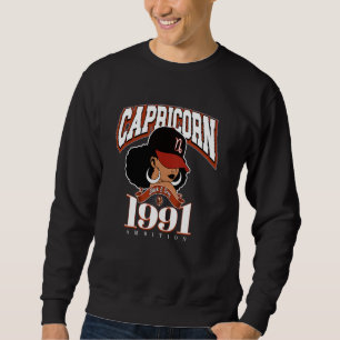 Sudadera Capricornio 1991 Reina Zodiac Traits Afro Diva Nac