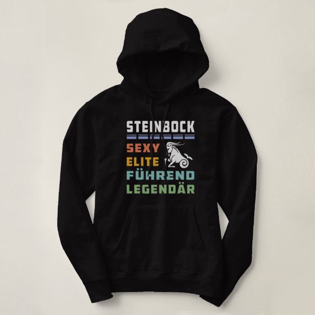 Sudadera Capricornio Horoscopio Rótulo Zodiaco Astrología C (Diseño del anverso)