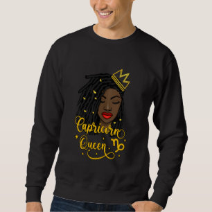 Sudadera Capricornio Reina de pelo de locas mujeres negras