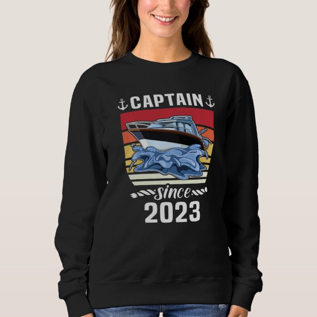 Sudadera Captain 2023 Boat Driving Licence Motorboat Sailin (Anverso)