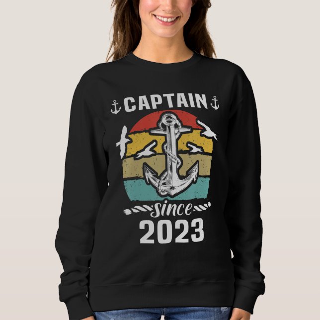 Sudadera Captain 2023 Boat Driving Licence Motorboat Sailin (Anverso)