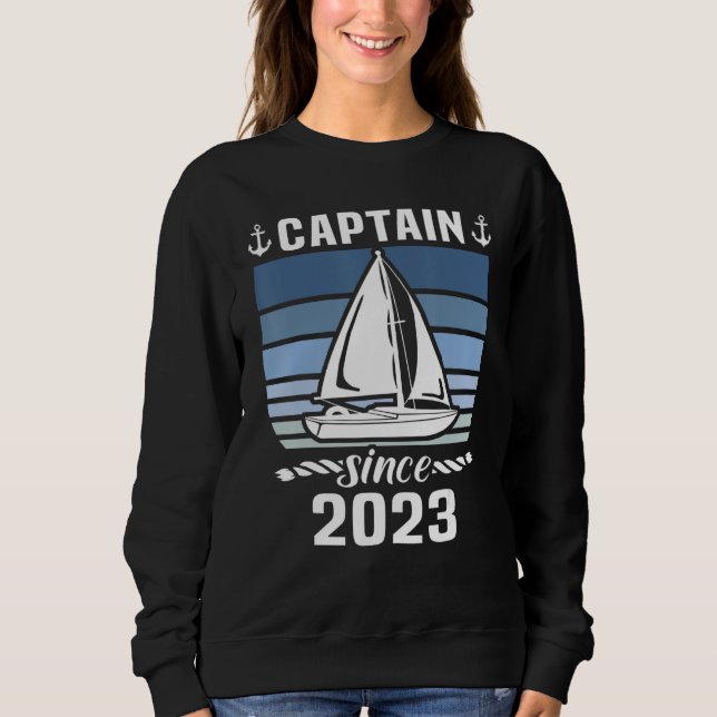 Sudadera Captain 2023 Boat Driving Licence Motorboat Sailin (Anverso)