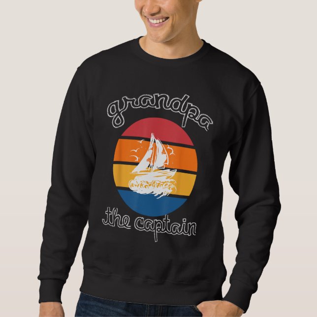 Sudadera Captain Grandpa Sailing Boat Life o captain my cap (Anverso)