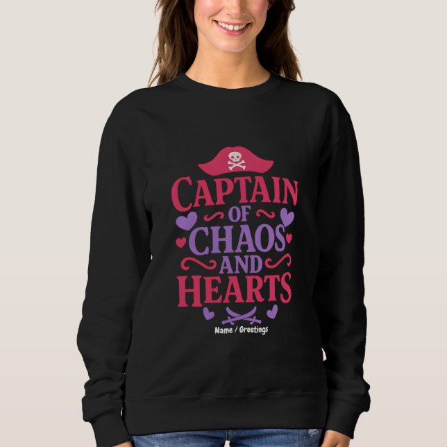 Sudadera Captain of Chaos and Hearts Pirate Graphic (Anverso)
