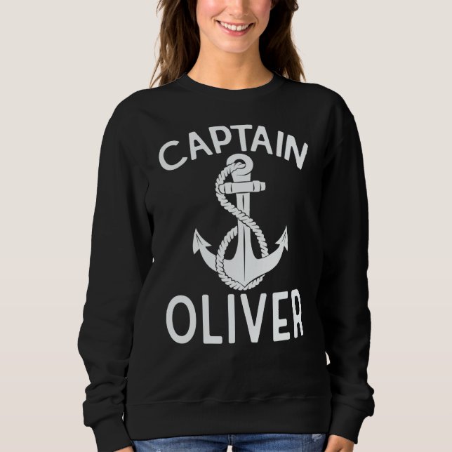 Sudadera Captain Oliver Sailing Boating Boat Ship Yacht (Anverso)