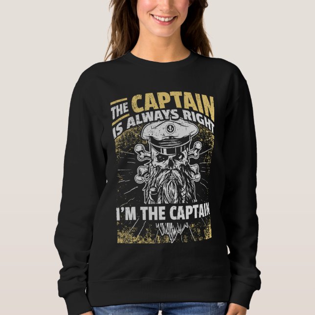 Sudadera Captain Pontoon Boat I Skipper Pontoon Boating (Anverso)
