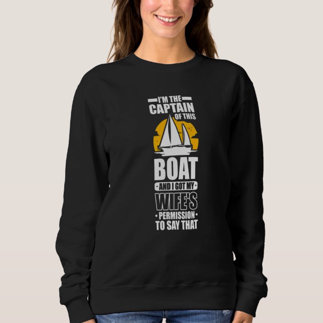 Sudadera Captain Sailing Boat Boater Sailor Captain (Anverso)
