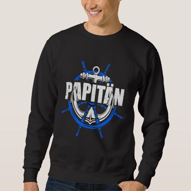 Sudadera Captain Sailing Bote (Anverso)