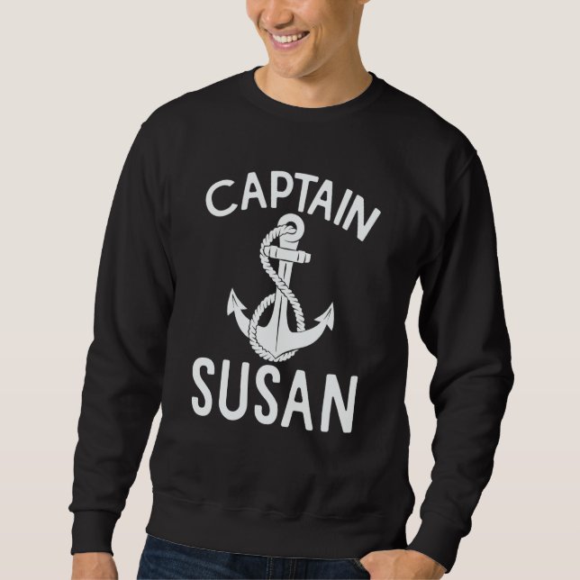 Sudadera Captain Susan Anchor Boat Boating Ship Yacht (Anverso)