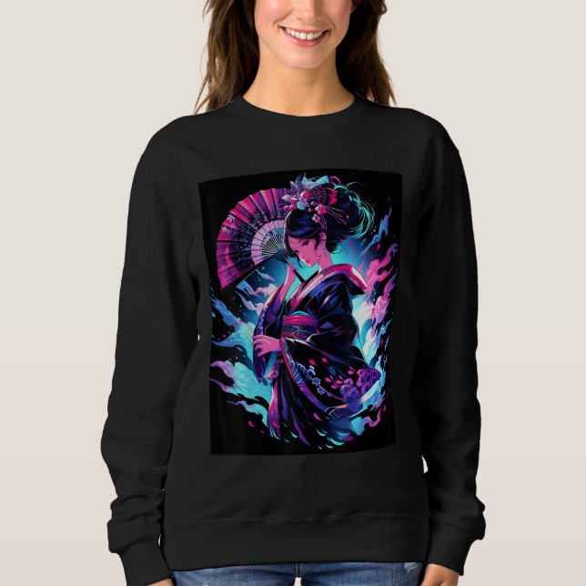 Sudadera Captivating Geisha Essence of Grace Graphic (Anverso)