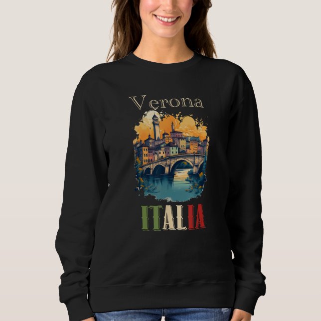 Sudadera Captivating Verona Cityscape of Italy (Anverso)