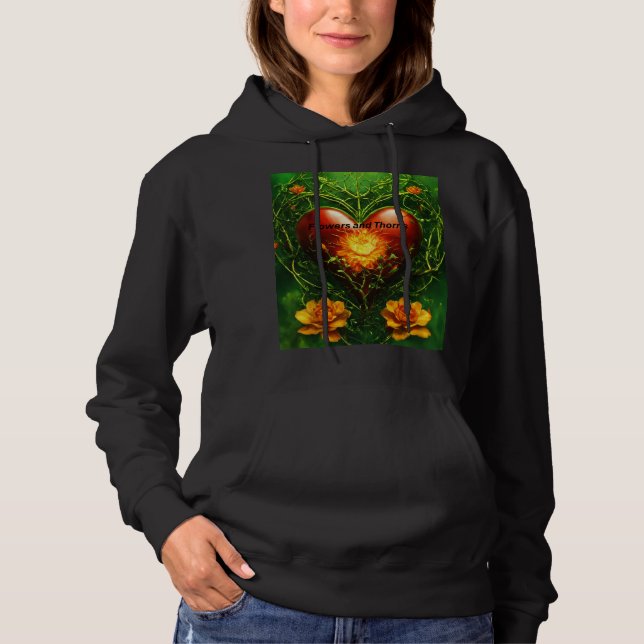 Sudadera capucha básica de las mujeres - Corazón f (Anverso)
