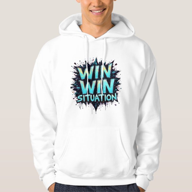 Sudadera capucha básica de los hombres de Win-Win (Anverso)
