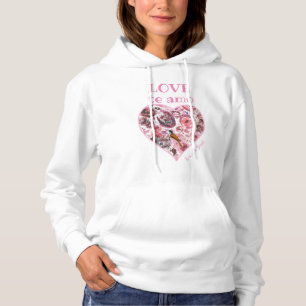 Sudadera capucha básica femenina apasionada