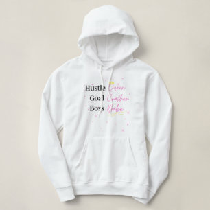 Sudadera capucha básica "Hustle Queen"