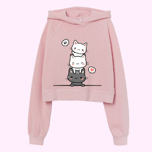 Sudadera Capucha de gato - "Gatitos apilados"